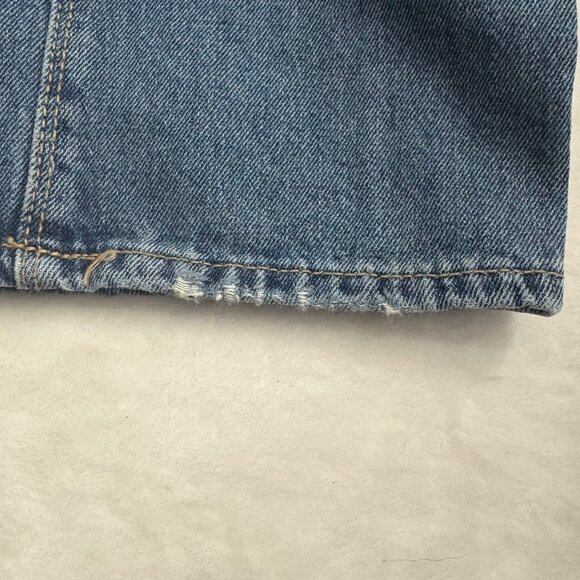 Womens Distressed Patchwork Denim Jeans Embroidered Juniors Size15 No Boundaries - Picture 13 of 13